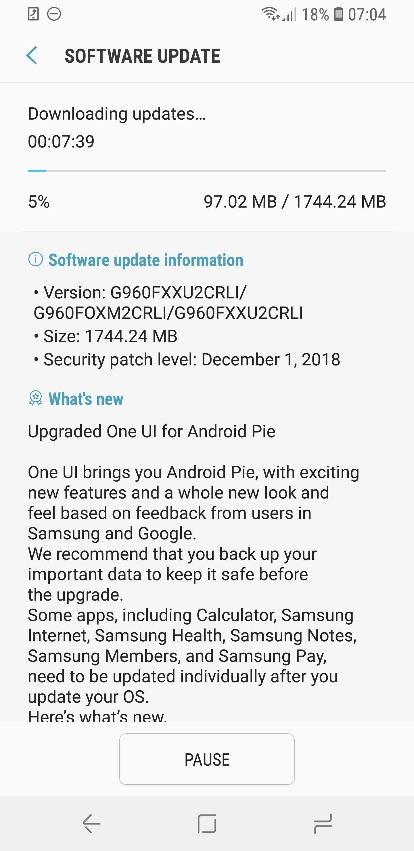 Samsung starts rolling out Android 9 Pie for Galaxy S9/S9+ earlier than expected