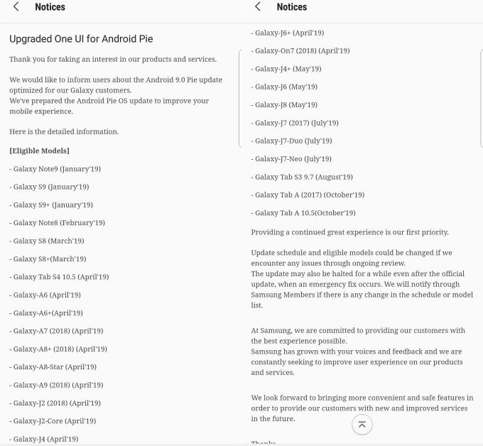 Samsung plans to release Android Pie update for Galaxy Note 8 next month, Galaxy S8 in March