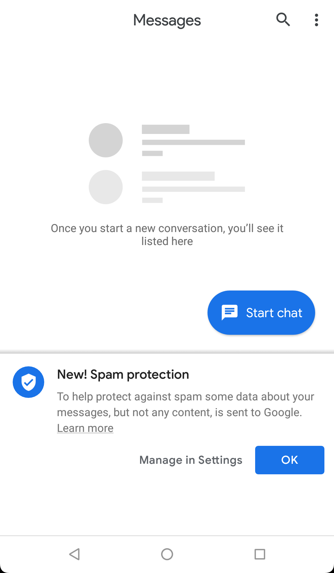 Automatic spam protection is now rolling out to Android Messages