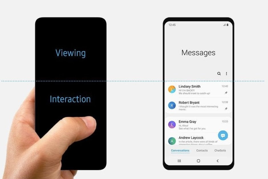 Old vs. New image side by side - Samsung seemingly confirms Galaxy S10 design in One UI blog post