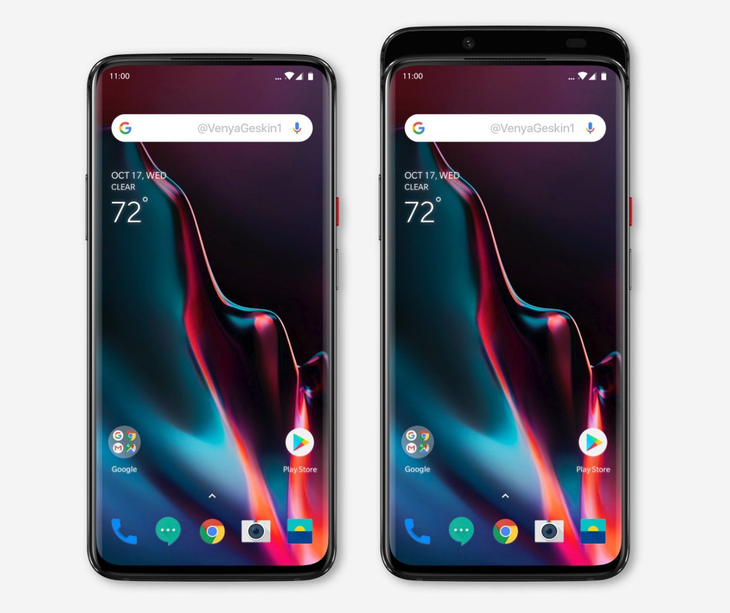 OnePlus 7 renders - Notchless, bezelless OnePlus 7 with sliding mechanism visualized in hot new renders