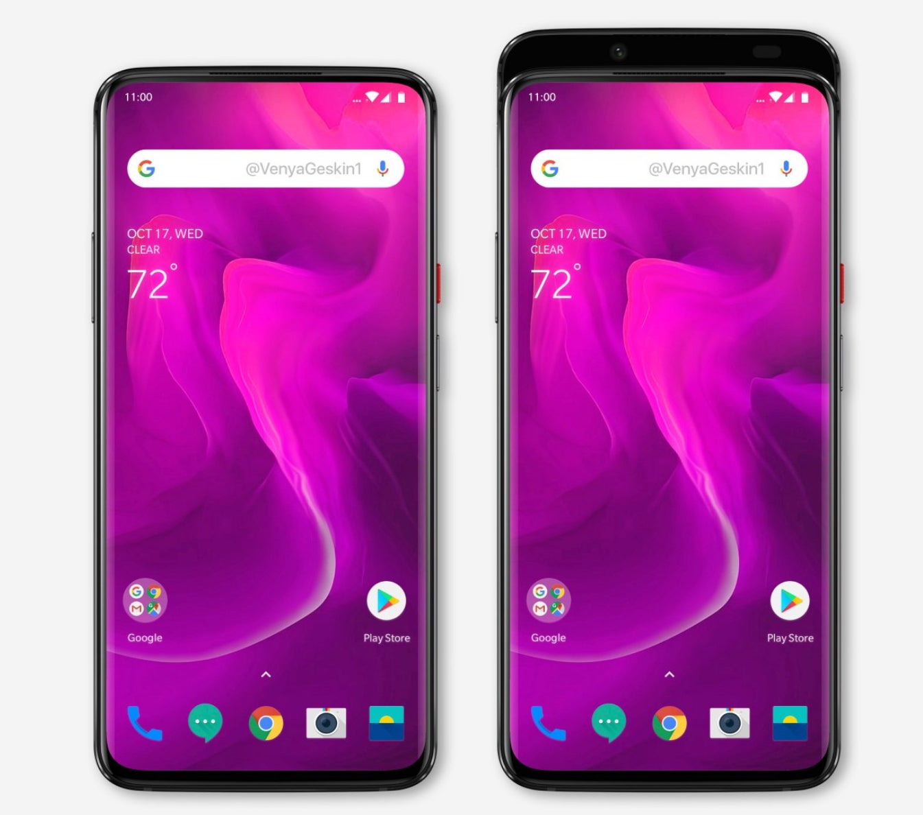 Notchless, bezelless OnePlus 7 with sliding mechanism visualized in hot new renders