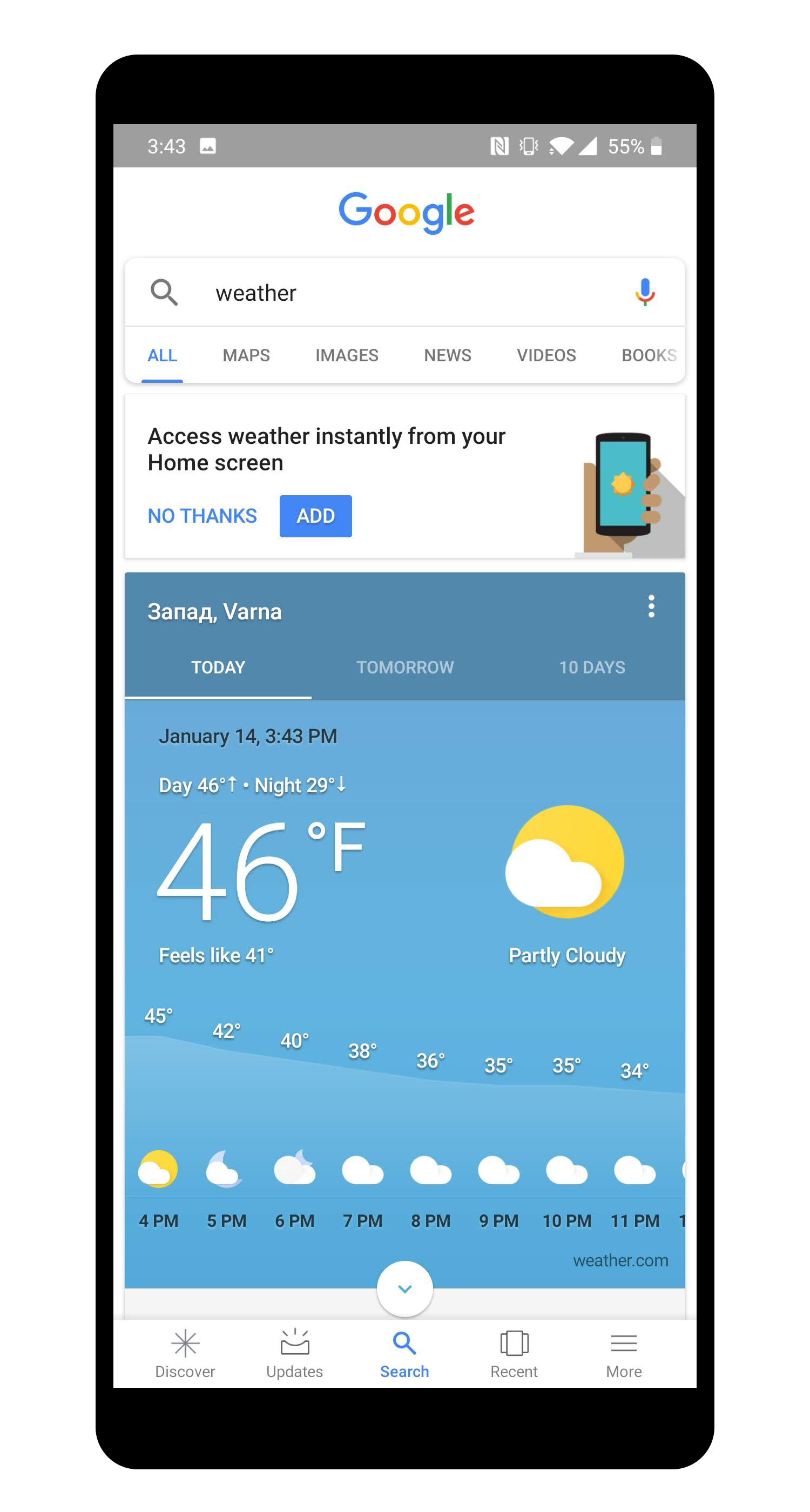 How to get Google's Weather app on your Android phone home screen