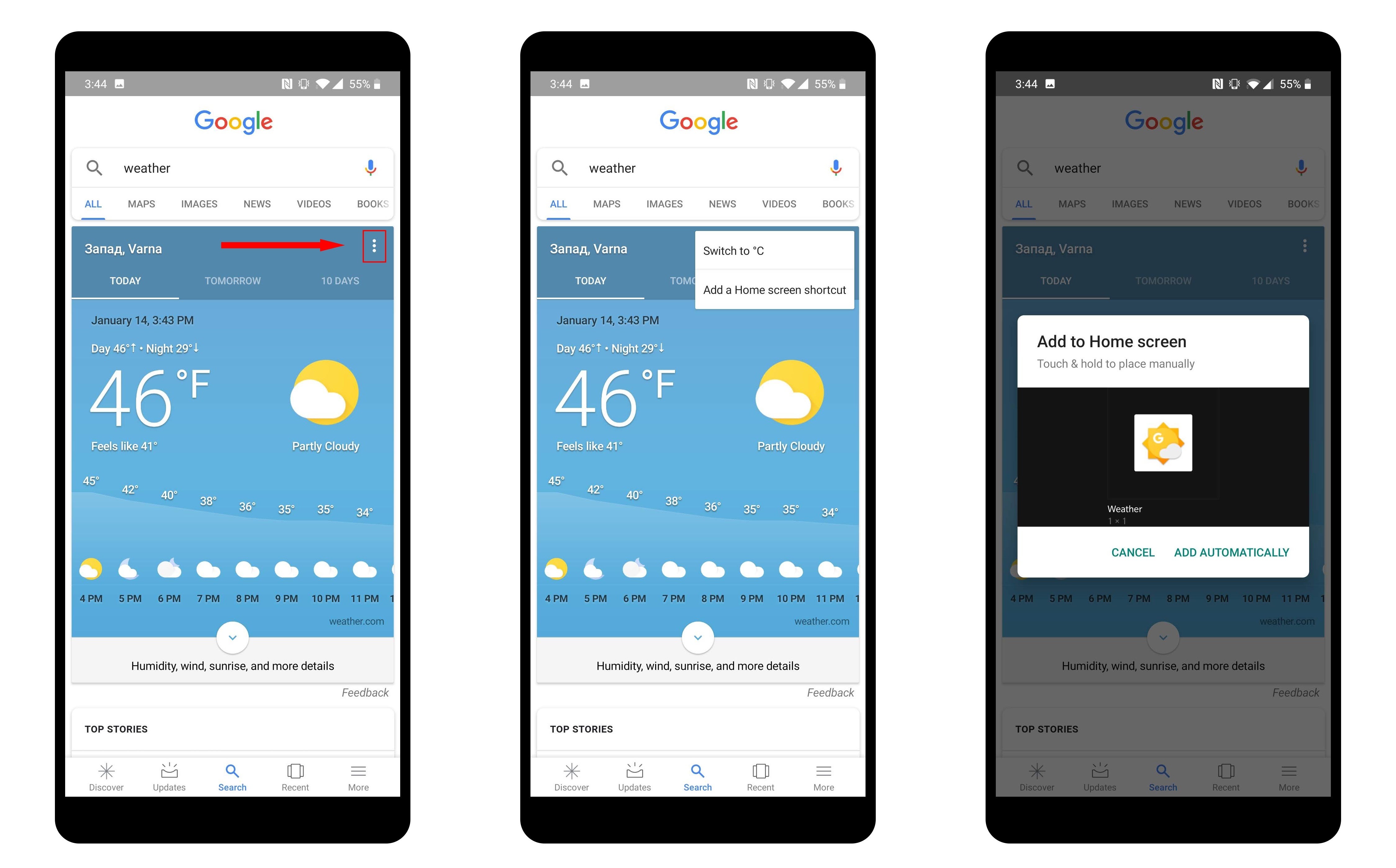 How to get Google&#039;s Weather app on your Android phone home screen