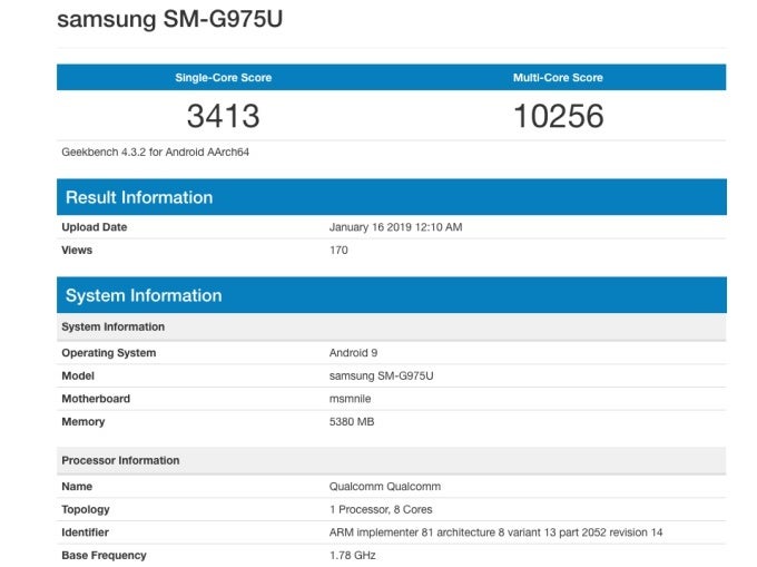 US-bound Galaxy S10+ gets benchmarked with 6GB RAM, solid performance scores