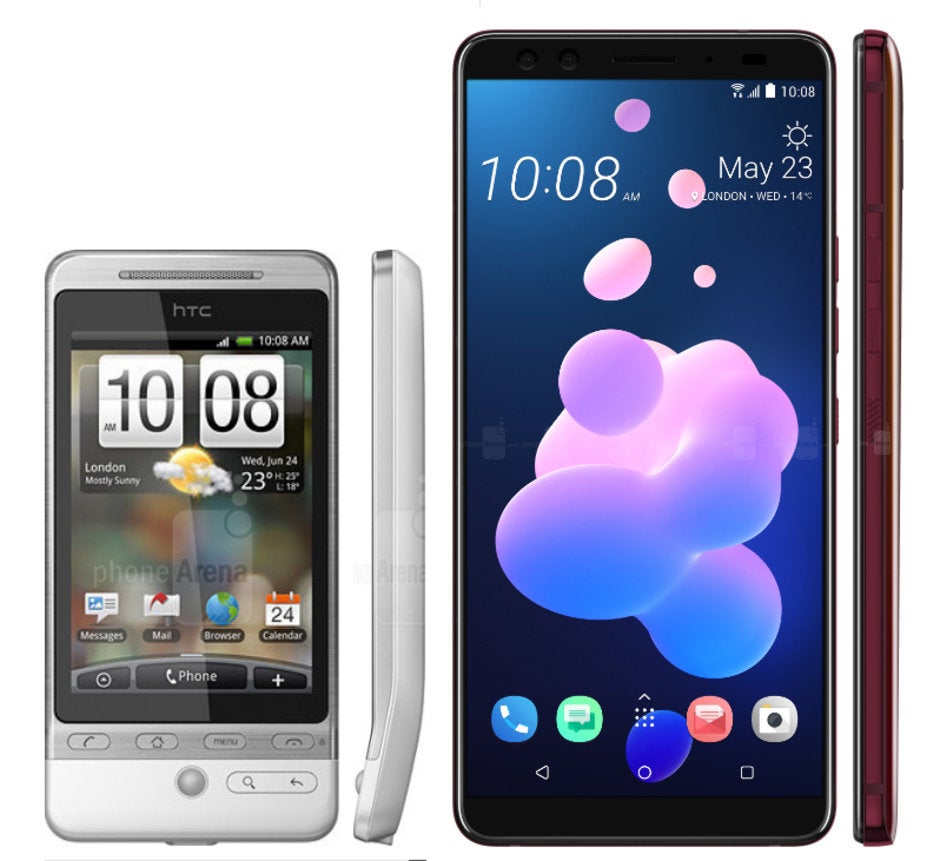 HTC Hero, HTC U12+ - #10yearchallenge: This is what flagship smartphones looked like 10 years ago