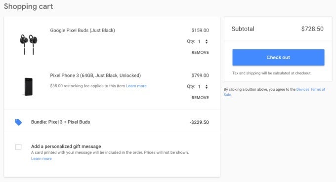 Google&#039;s discounted Pixel 3 and 3 XL can now be bundled with discounted Pixel Buds