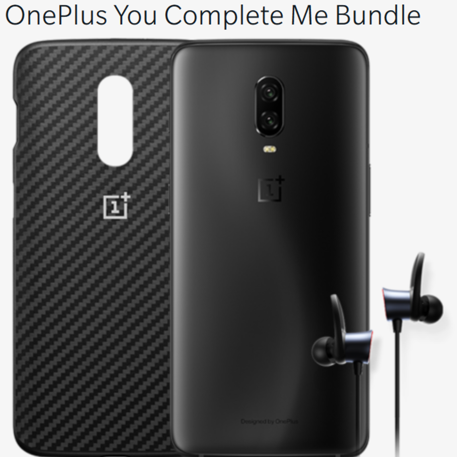 The You Complete Me bundle includes the OnePlus 6T, the Bullets wireless earphones and a bumper case - Bundle on sale gets your Valentine the OnePlus 6T, wireless earphones and a case
