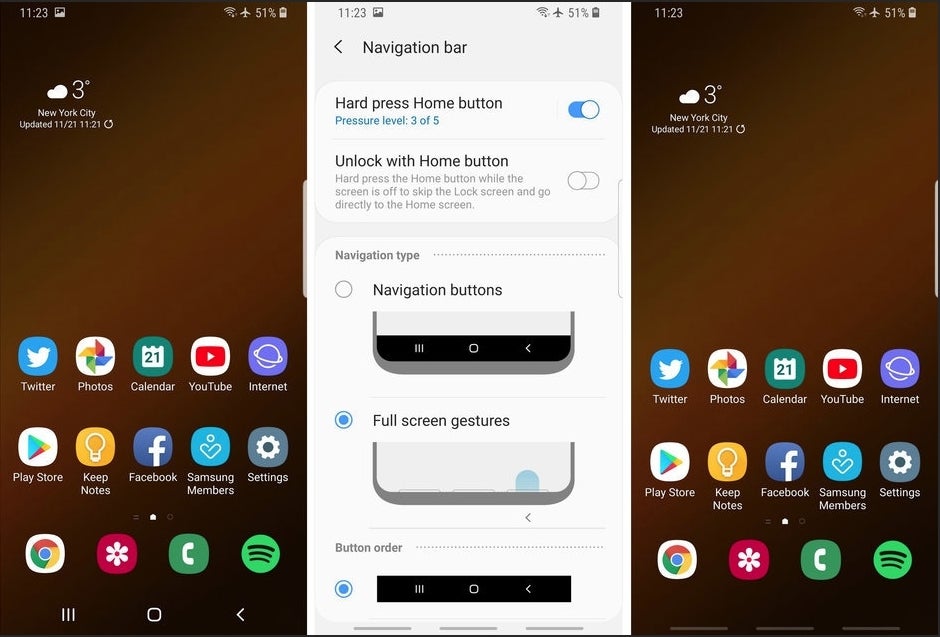 One UI carries a trendy gesture navigation options - The new One UI on the Verizon/AT&T Galaxy S9 with Android Pie gets thumbs up (results)