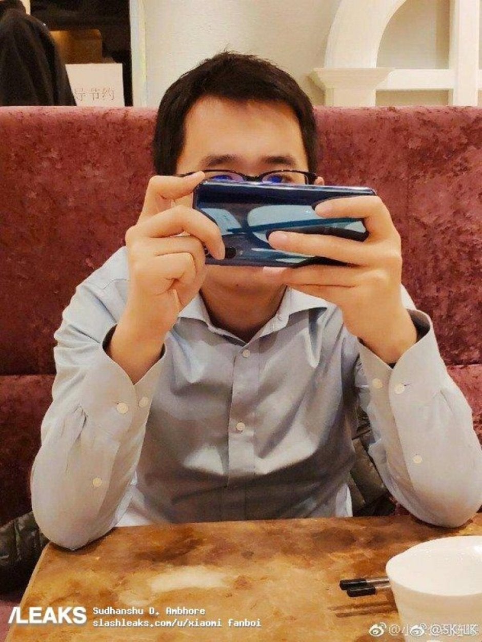 Photo allegedly shows the Xiaomi Mi 9, set to be unveiled later this month - Photo leaked by Xiaomi executive shows triple camera setup for Mi 9
