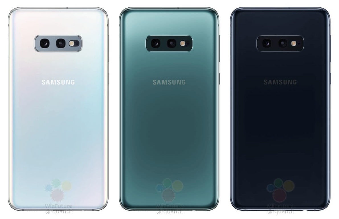 Galaxy S10e in its three colors (white, green and black) - Samsung Galaxy S10e leaks out in full