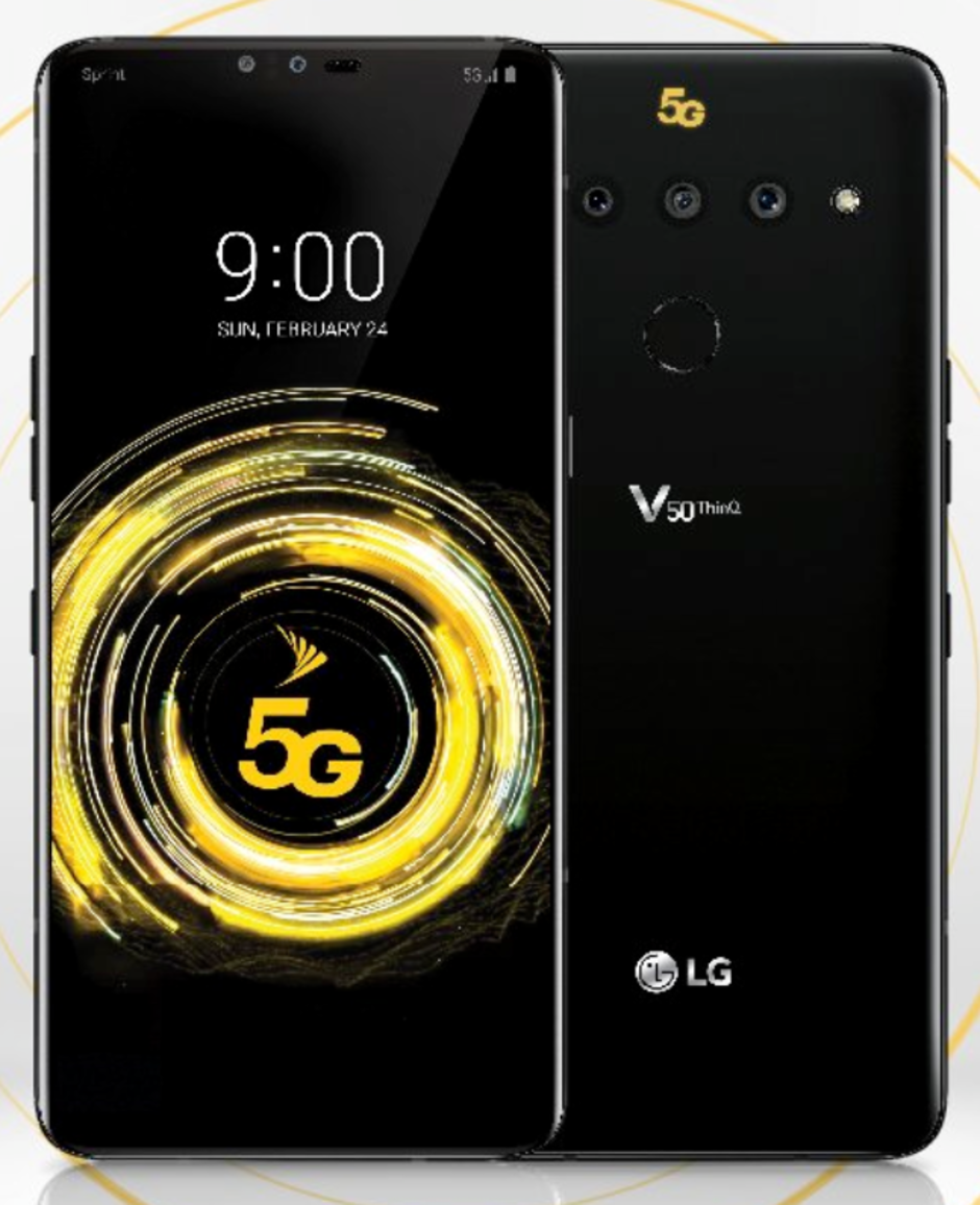 LG V50 ThinQ 5G render for Sprint surfaces - Render gives us our first look at LG's 5G phone for Sprint