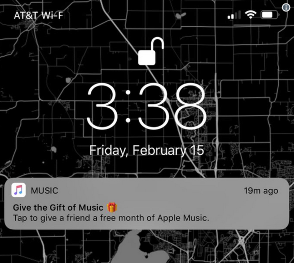 Apple violates its own policies by using push notifications to market Apple Music promotion - Apple violates its own App Store regulations by promoting a deal