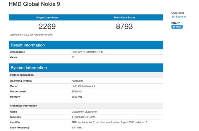 Nokia 9 PureView benchmark suggests this will be no match for the Galaxy S10