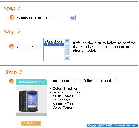 HTC Wizard and Tornado show up on Cingular&#039;s website
