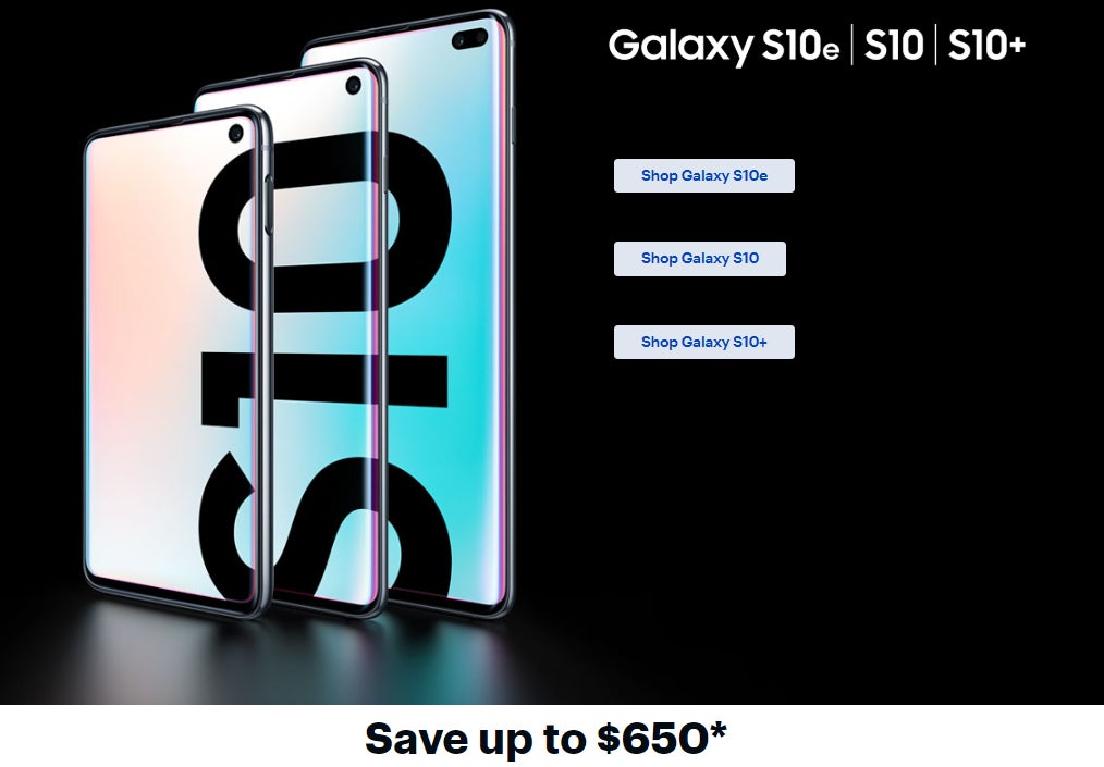 Best Buy lets you save up to $650 on the Samsung Galaxy S10 (trade in required)
