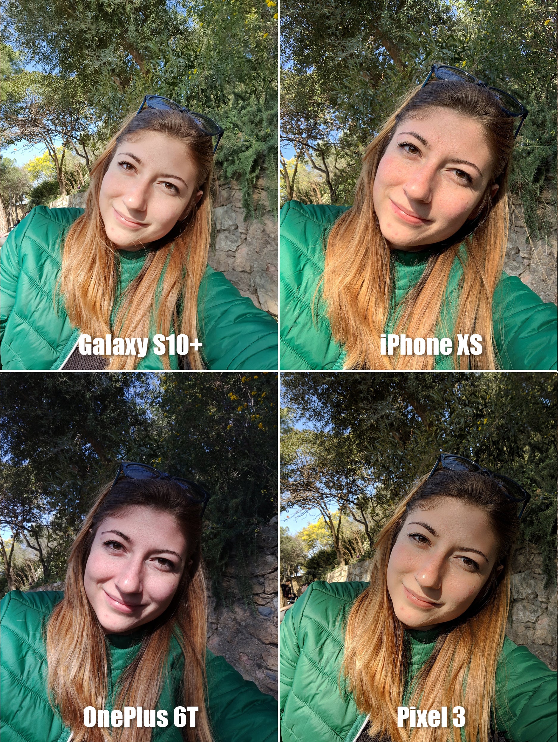Selfie comparison: Galaxy S10+ vs iPhone XS, Pixel 3, OnePlus 6T