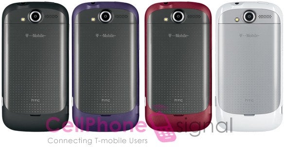 T-Mobile myTouch colorful offerings displayed