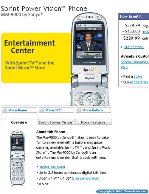 Sprint shows MM-9000 and MM-A940 on its site