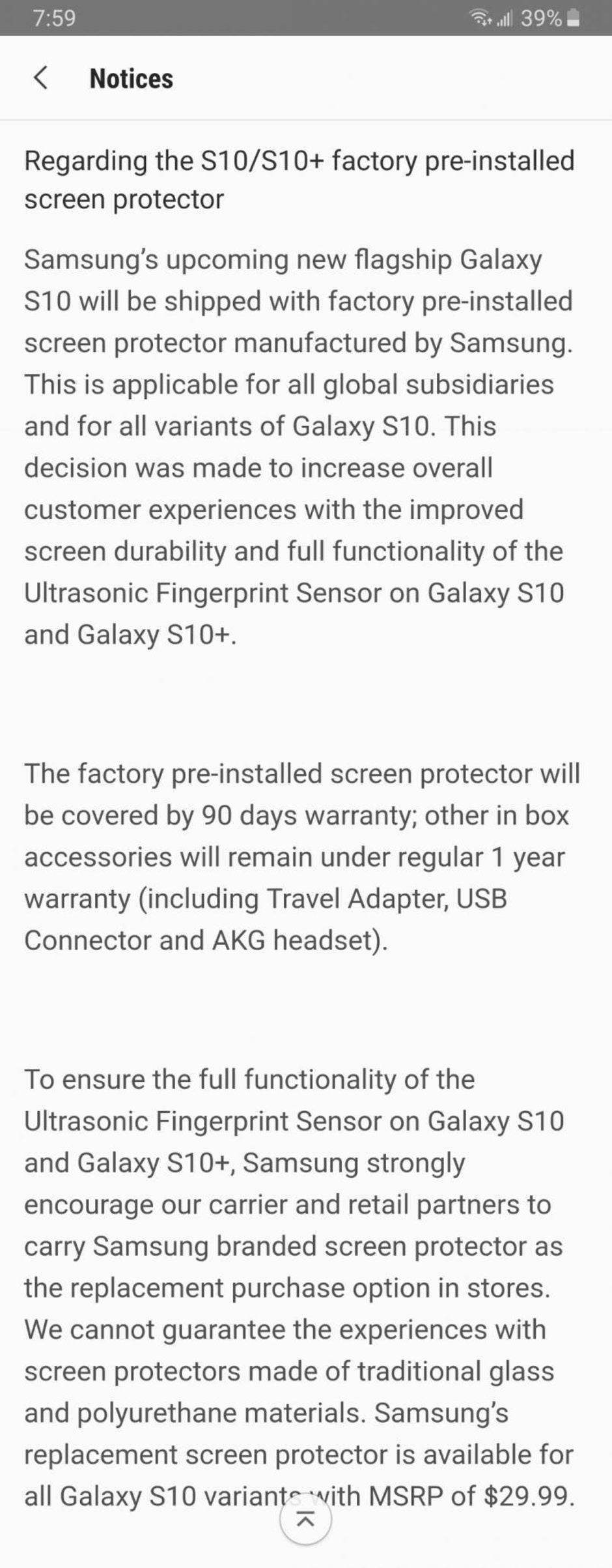Samsung: the best Galaxy S10 screen protector comes pre-installed, don't mess it up