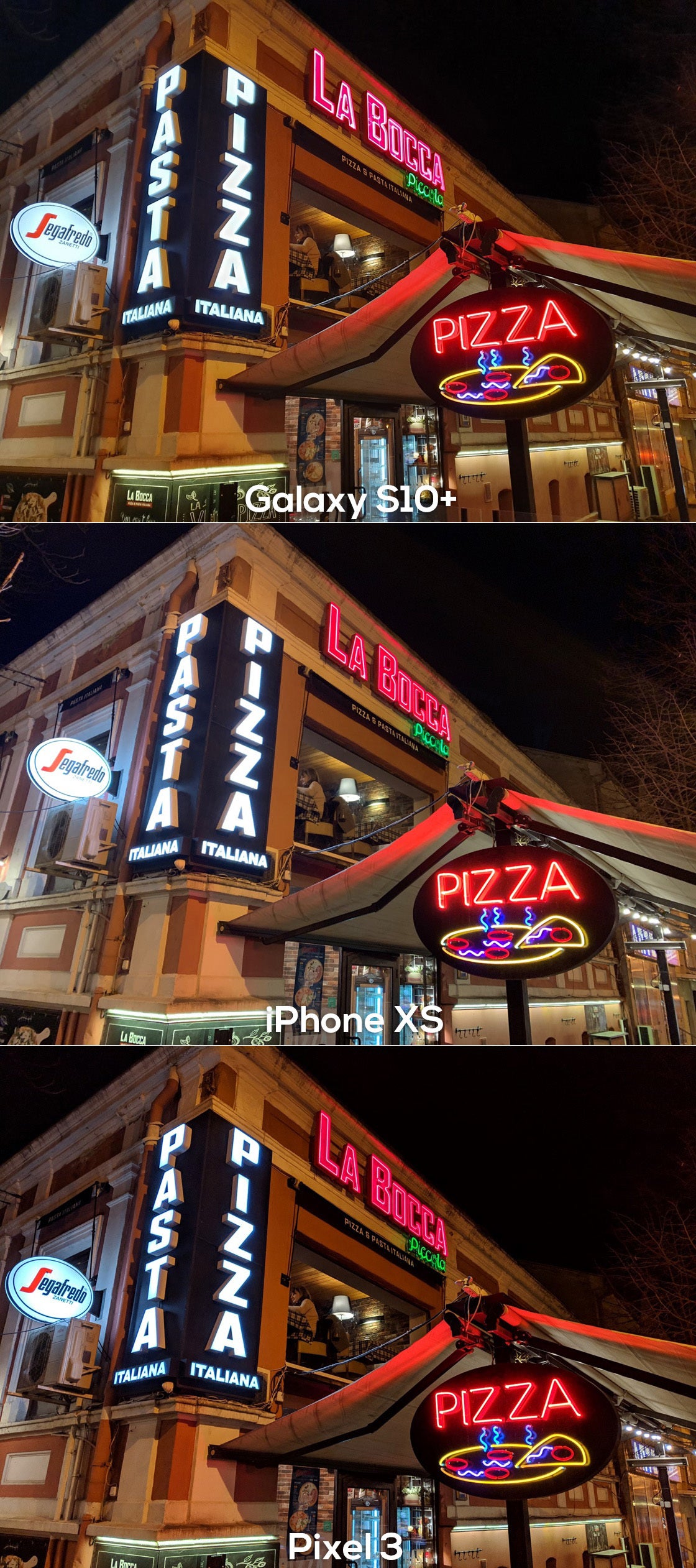 Galaxy S10+ vs Pixel 3 vs iPhone XS: NIGHT camera comparison