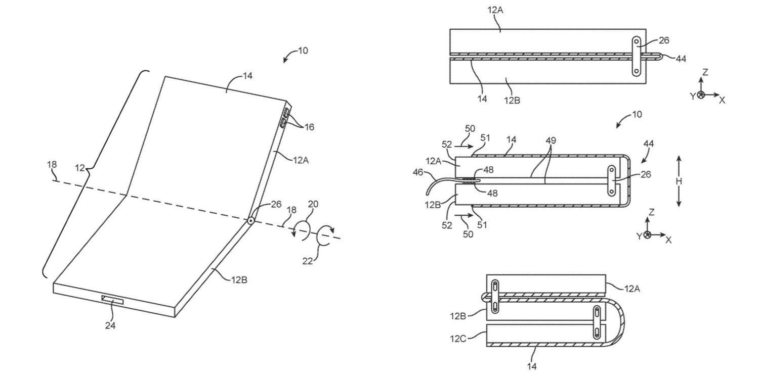 The folks from Apple are at least considering the idea of building a foldable phone, as demonstrated by these patent schematics. - Will Apple release a foldable iPhone?