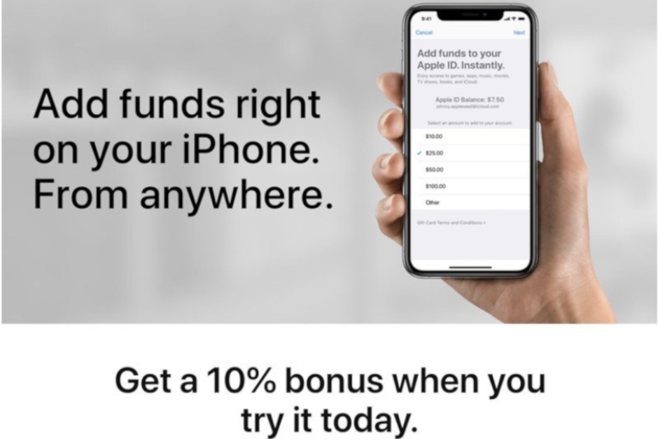 Fund your Apple ID account and Apple will throw in a 10% bonus up to $20 - For a very limited time, Apple will pay you to fund your Apple ID account