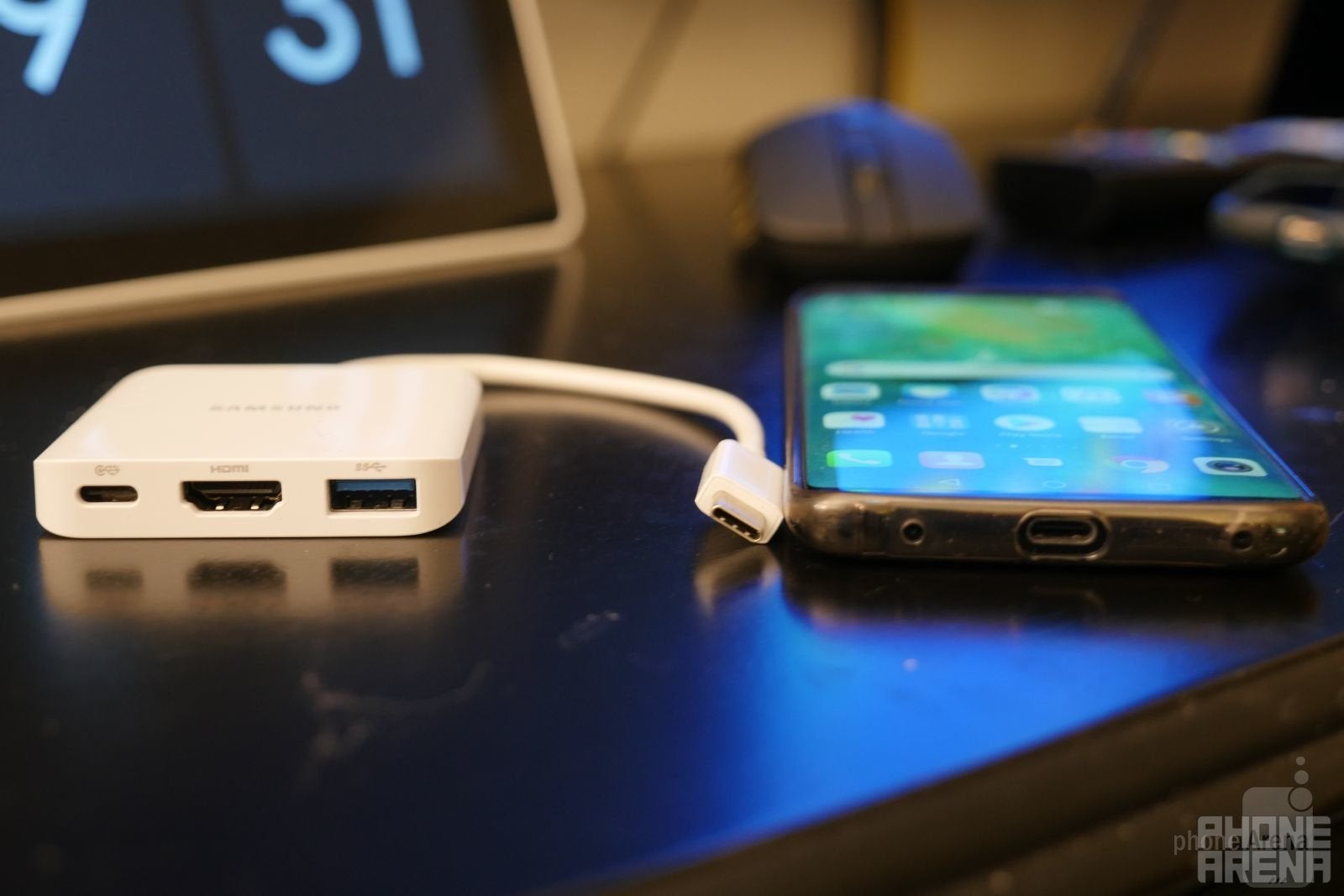 USB Type-C adapters come in handy if you have one around, especially when they also feature additional ports for other hookups. - How to quickly turn your smartphone into a desktop PC