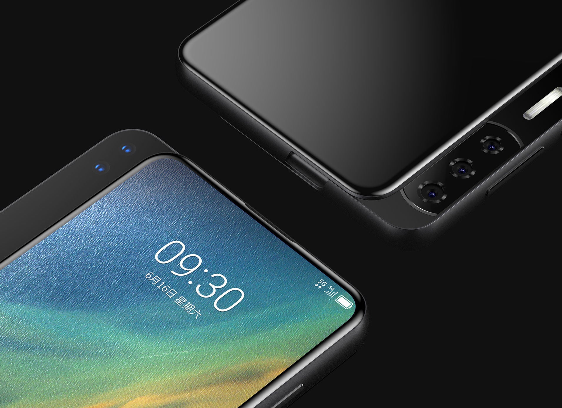 Another render of the ZTE Axon S - Renders show two new ZTE concept phones that are practically all screen