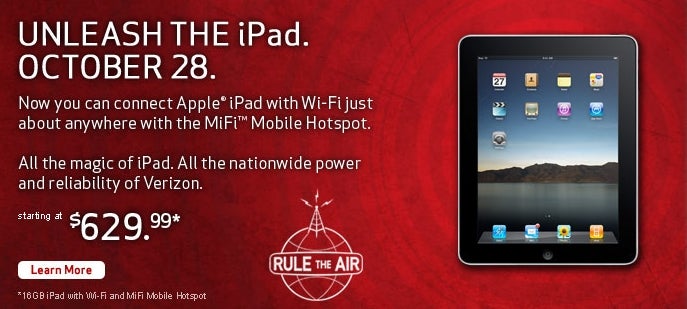 Tomorrow is Apple iPad release day for Verizon