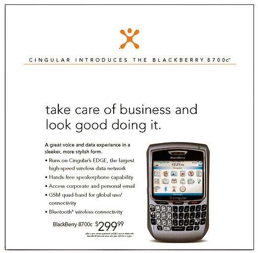 Rim 8700 Electron to be launched by Cingular