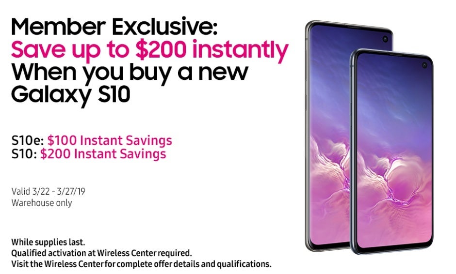 Costco offers big instant savings on the Galaxy S10 and S10e with (almost) no strings attached
