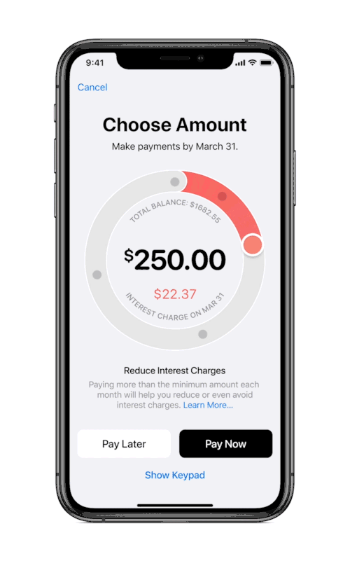 Apple Card helping you keep interest rates low. - Apple introduces Apple Card: Daily Cash, no fees, titanium card