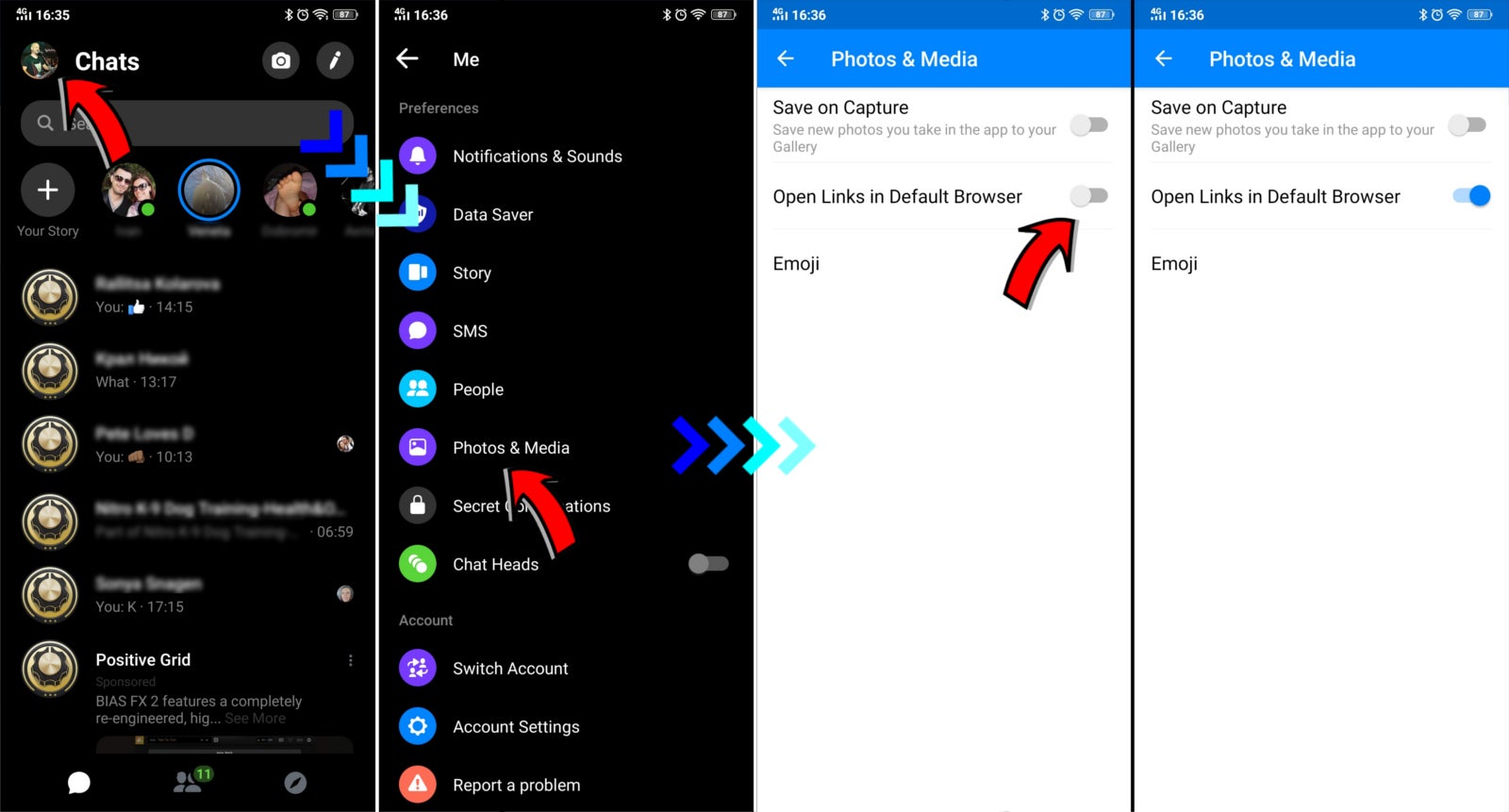 Facebook and Messenger how to open links in external browser PhoneArena