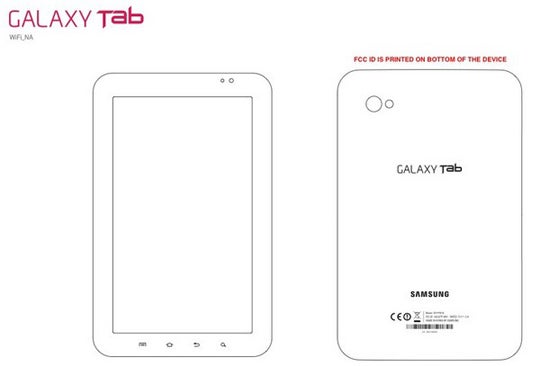Wi-Fi only Samsung Galaxy Tab meets the FCC