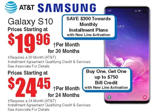 Samsung Galaxy S10 gets $300 discount with AT&amp;T installment plans (today only)
