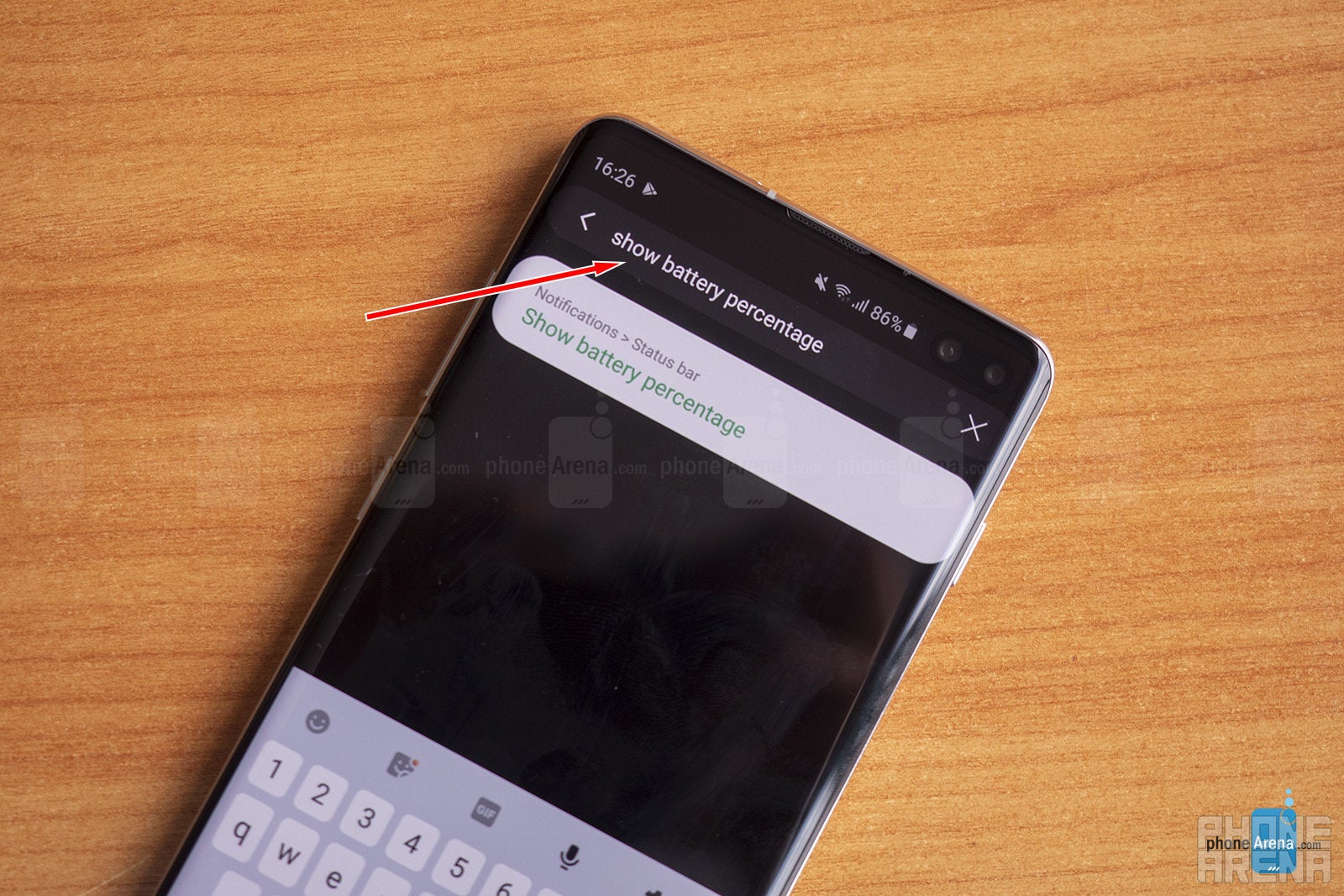How to show battery percentage on Galaxy S10, S10 Plus and S10e