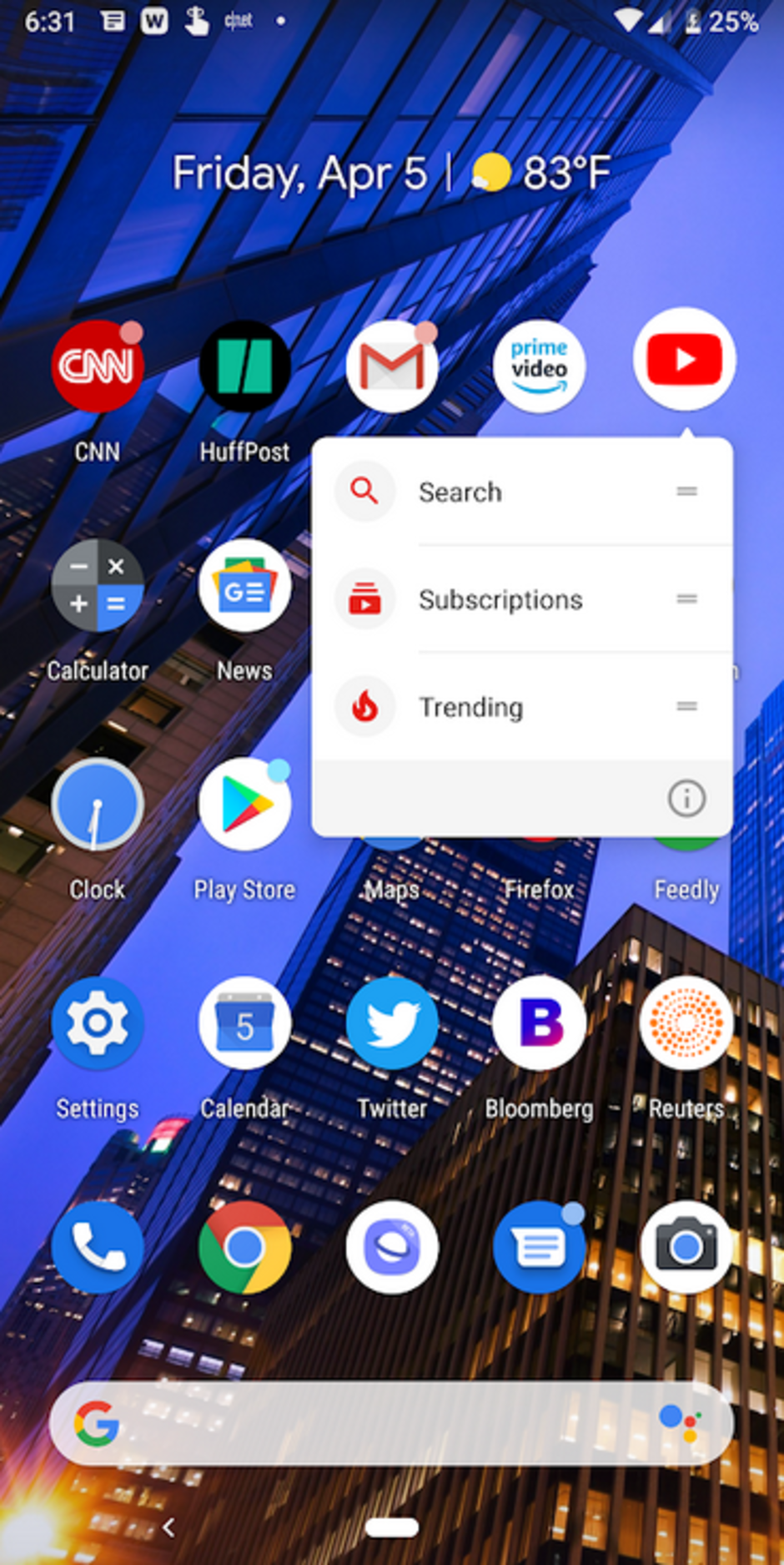 Those with Android 8 or Android 9 can long press on an icon to see shortcut options - Android Q will bring an iconic Apple iPhone feature to Android