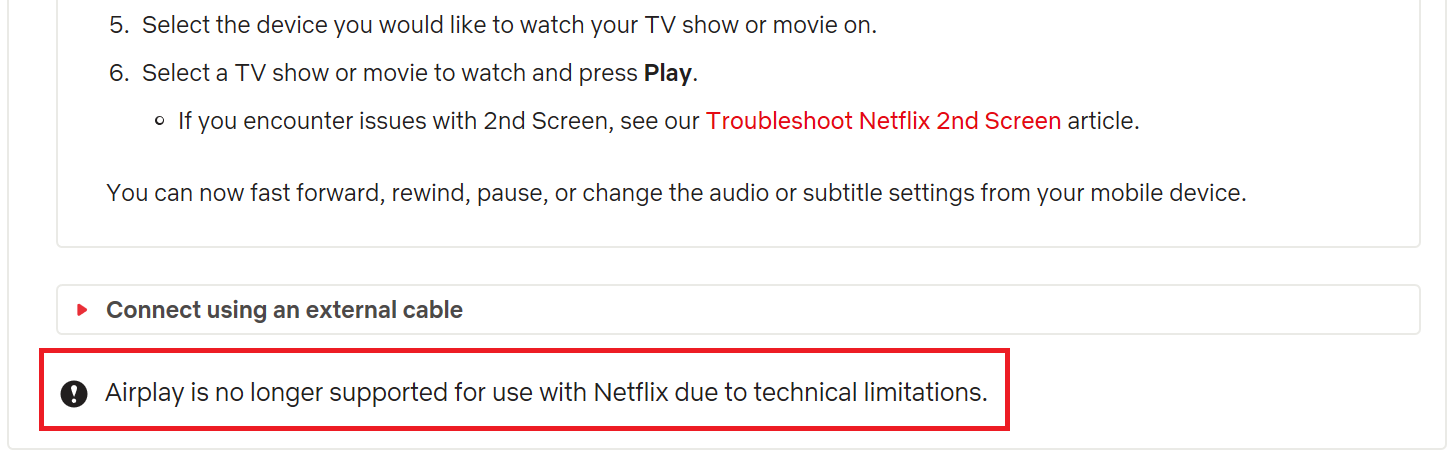 Due to technical limitations, Netflix no longer supports Apple&#039;s AirPlay feature - Netflix removes key feature from its iOS app