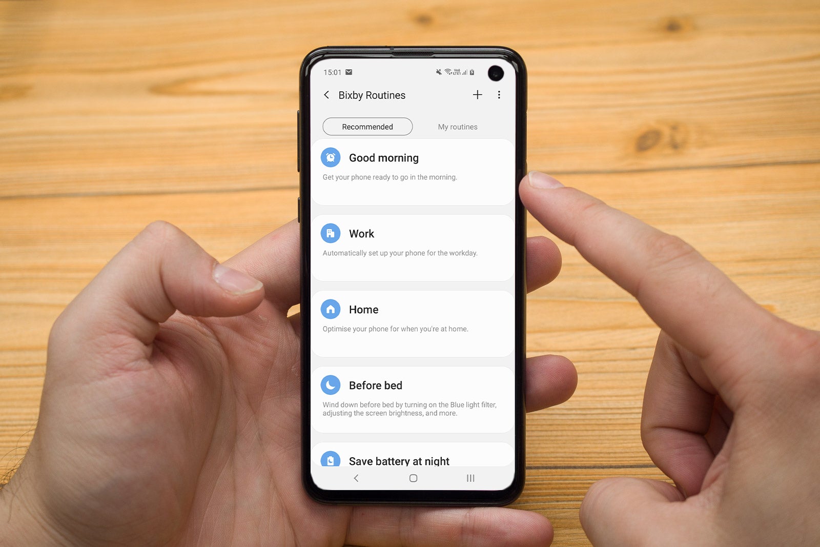 The Bixby Routines main menu is rather straightforward - Bixby Routines on the Samsung Galaxy S10 series is secretly a great feature