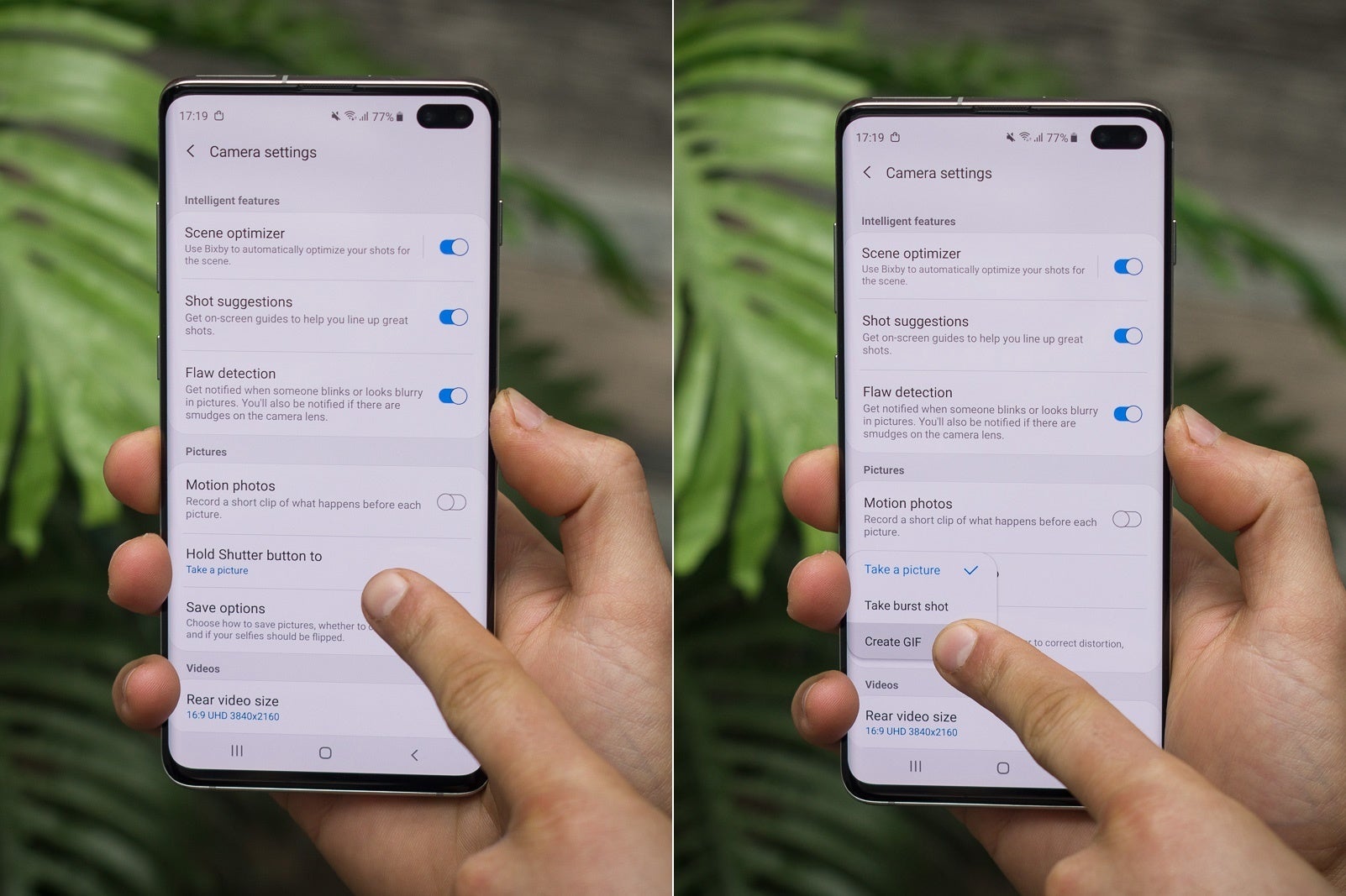 How to make a GIF on Samsung's Galaxy S10, S10 Plus or S10e without downloading any apps