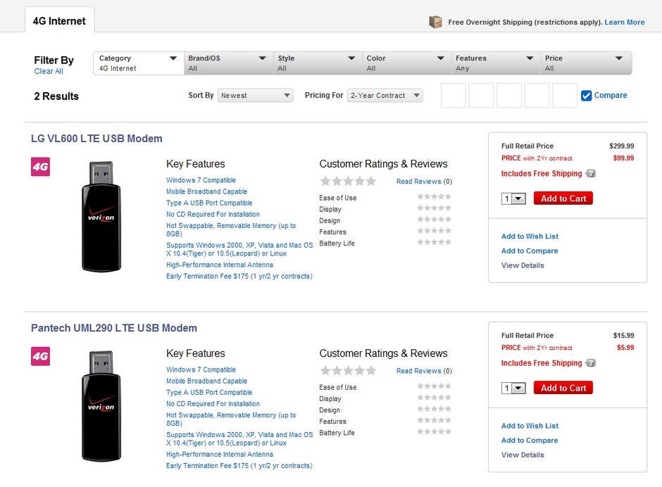 First two 4G LTE USB modems for Verizon appear PhoneArena