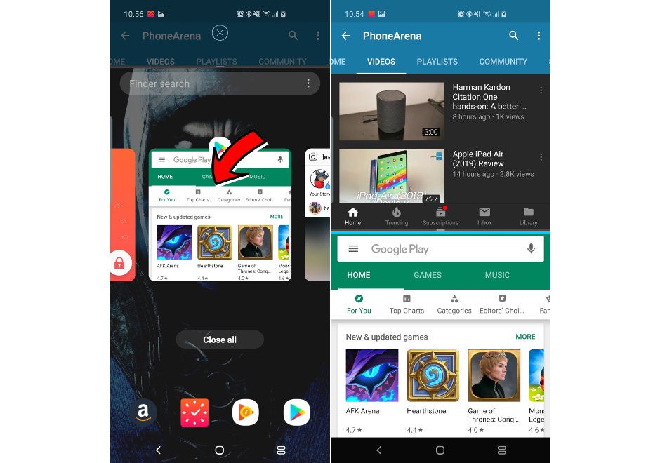 Galaxy S10: how to enter split screen, activate floating windows