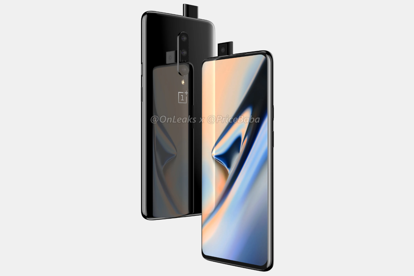 OnePlus 7 Pro CAD-based render - OnePlus 7 leak details cameras, suggests Pro variant will sport curved display