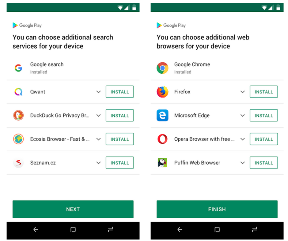 Android users in Europe will get to see these two screens - Google gives European Android users a couple of screens that won't be seen in the states