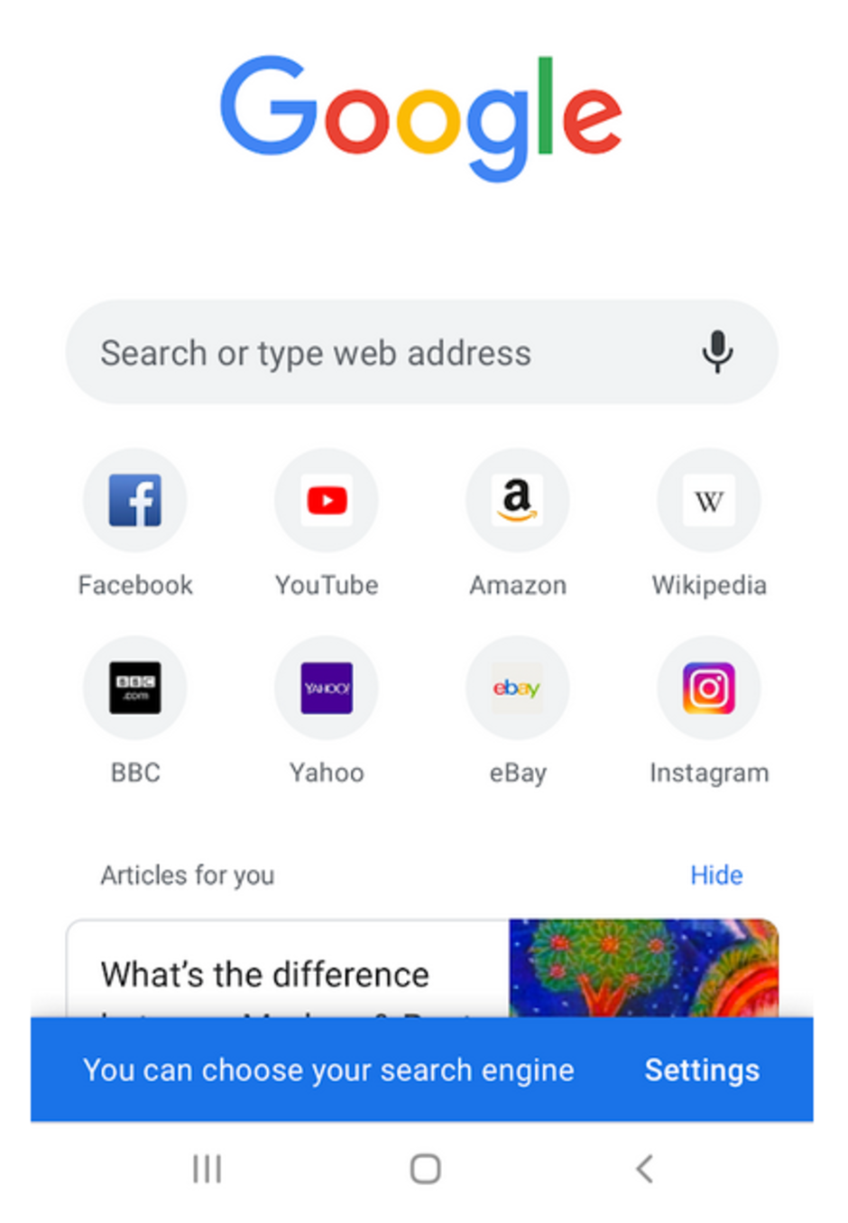 Google will prompt European Android users to see if they want to change their default search engine - Google gives European Android users a couple of screens that won&#039;t be seen in the states