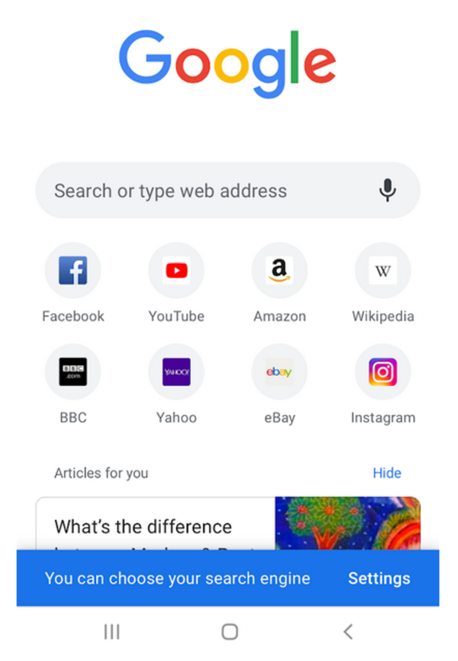 Google will prompt European Android users to see if they want to change their default search engine - Google gives European Android users a couple of screens that won't be seen in the states