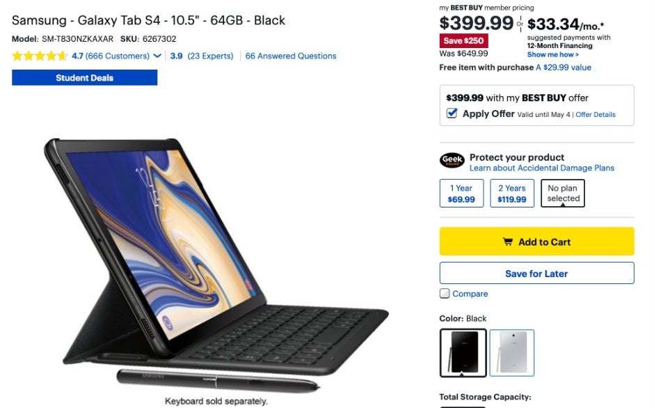 Get a massive $250 discount on the Samsung Galaxy Tab S4 with this simple trick