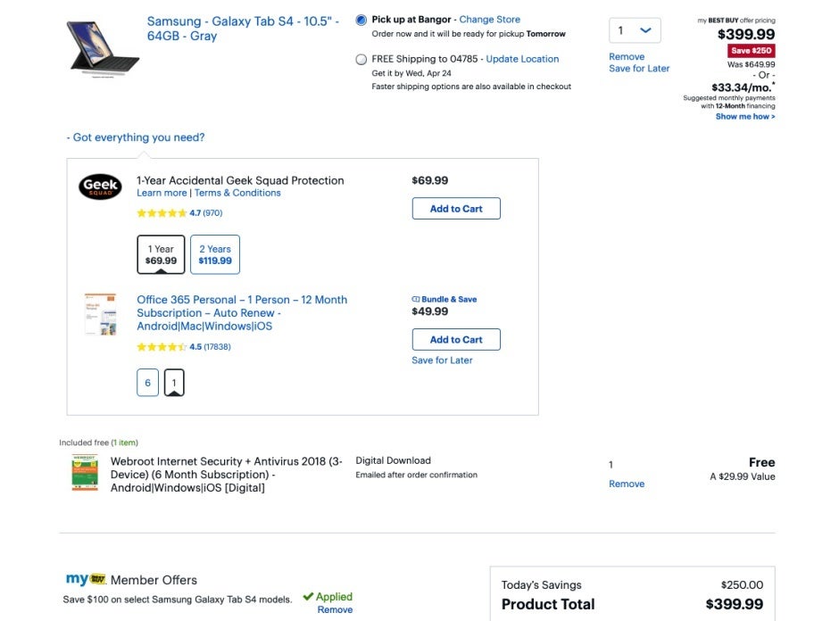 Get a massive $250 discount on the Samsung Galaxy Tab S4 with this simple trick