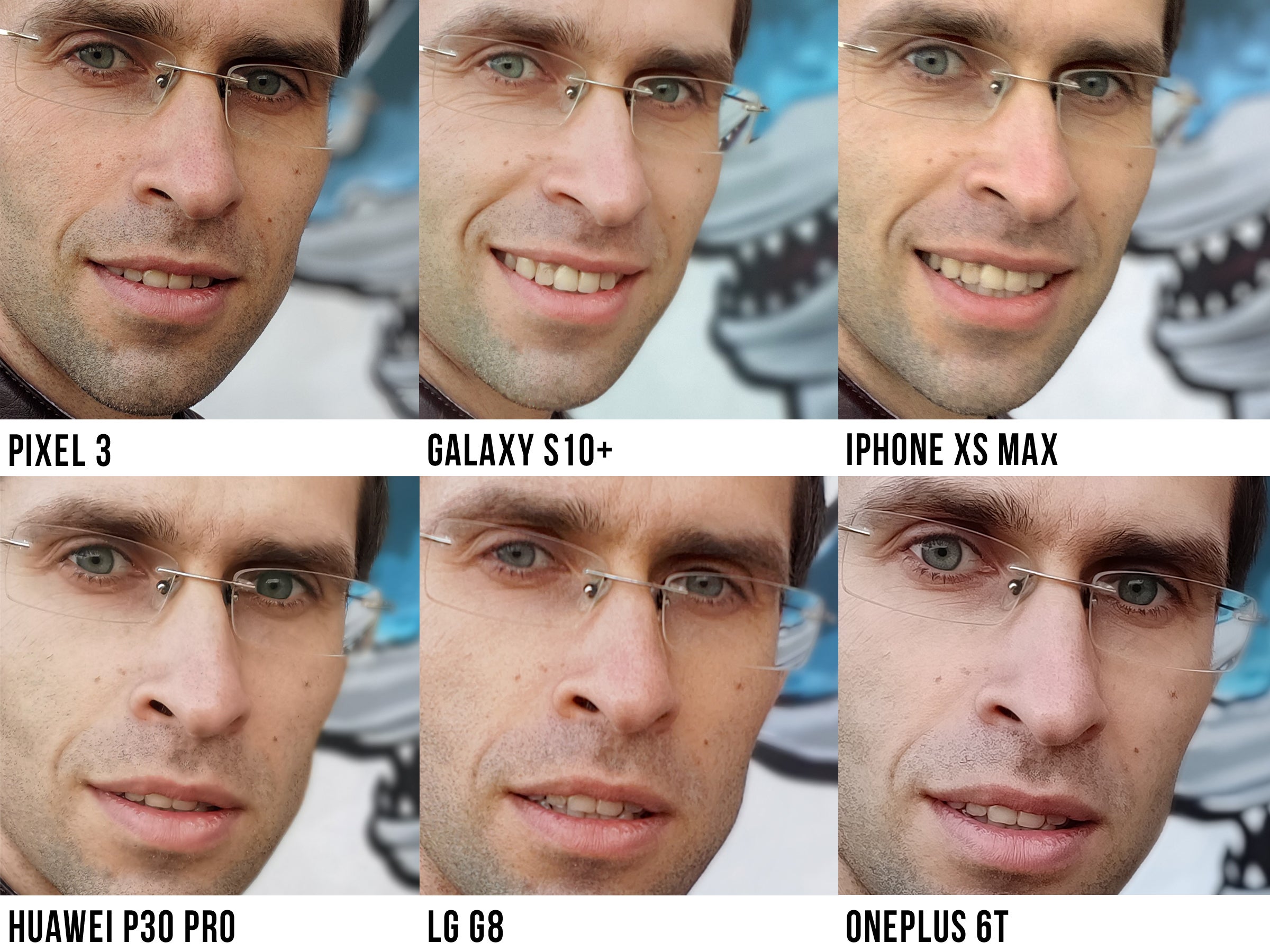 The BIG selfie comparison: Galaxy S10+ vs Pixel 3, LG G8, iPhone XS Max, Huawei P30 Pro, OnePlus 6T